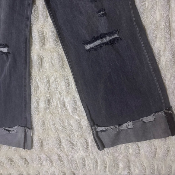 ALICE + OLIVIA Women’s Distressed High Waist Raw Cuffed Boyfriend Jeans - Picture 8 of 16